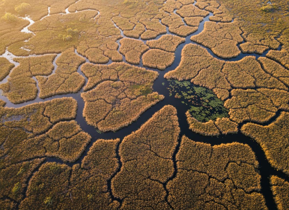 Wetland aerial view